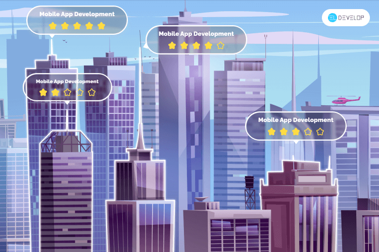 A team of app developers working on mobile app design and coding, representing the top mobile app development companies of 2025.